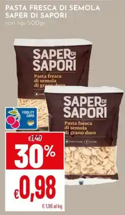 Pan Pasta fresca di semola Saper di Sapori offerta