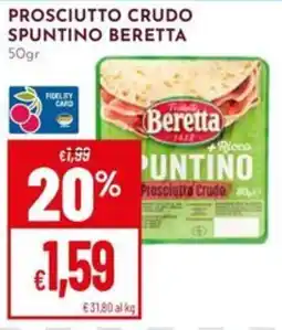 Pan Prosciutto crudo spuntino beretta offerta
