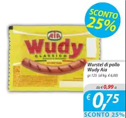 DiMeglio Wurstel di pollo Wudy Aia offerta