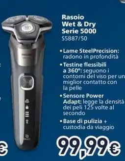Unieuro Rasoio Wet & Dry Serie 5000 offerta