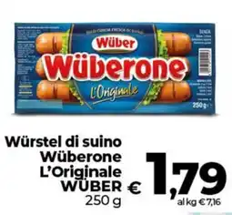 In Coop Würstel di suino Wüberone L'Originale offerta