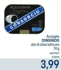 Talento Professional Store Acciughe Consorcio olio di oliva latta oro offerta
