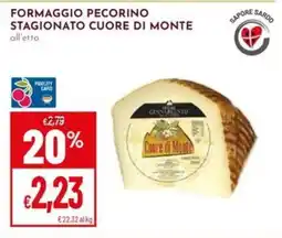 Pan Formaggio pecorino stagionato cuore di monte offerta