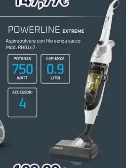 Unieuro Powerline extreme aspirapolvere con filo senza sacco offerta