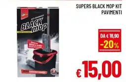 Famila Market Super5 Black Mop Kit Pavimenti offerta