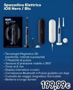 Unieuro Spazzolino Elettrico iO9 Nero / Blu offerta