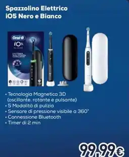 Unieuro Spazzolino Elettrico iO5 Nero e Bianco offerta