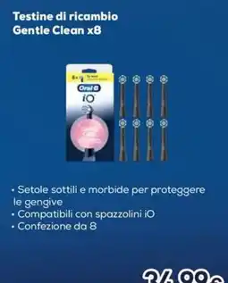 Unieuro Testine di ricambio Gentle Clean offerta
