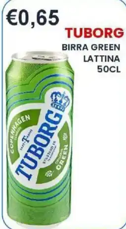 Caramico Tuborg birra green lattina offerta