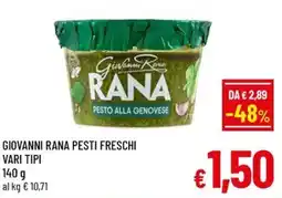 Famila Market Giovanni Rana pesto alla genovese offerta