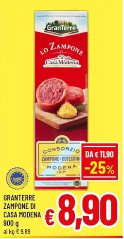 Famila Market GranTerre Zampone di Casa Modena offerta
