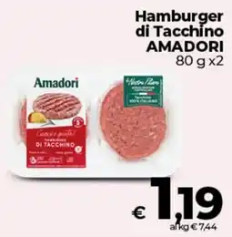 Coop Radenza Hamburger di Tacchino Amadori offerta