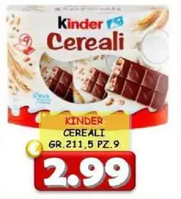 MercADone Kinder Cereali offerta