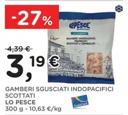 Poli Gamberi sgusciati indopacifici scottati Lo Pesce offerta
