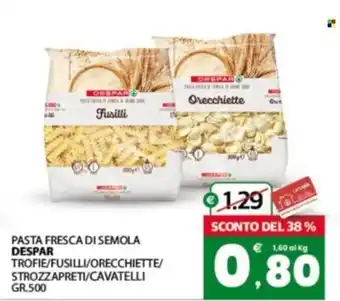 Despar Sicilia Pasta fresca di semola Despar offerta