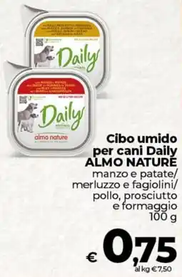 Ipercoop Radenza Cibo umido per cani Daily ALMO NATURE offerta