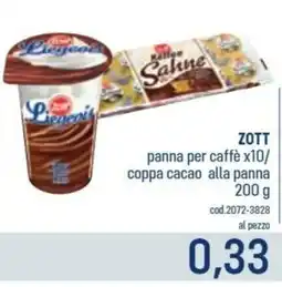 Talento Professional Store Zott panna per caffè/ coppa cacao alla panna offerta