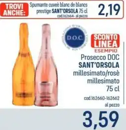 Talento Professional Store Prosecco DOC Sant'Orsola millesimato/rosè millesimato offerta