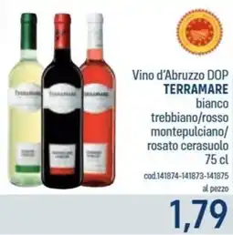 Talento Professional Store Vino d'Abruzzo DOP Terramare bianco trebbiano/rosso montepulciano/ rosato cerasuolo offerta