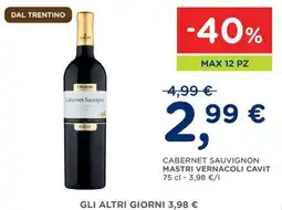 Poli Cabernet Sauvignon Mastri Vernacoli Cavit offerta