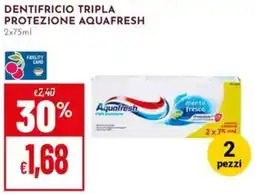 Pan Dentifricio tripla protezione Aquafresh offerta