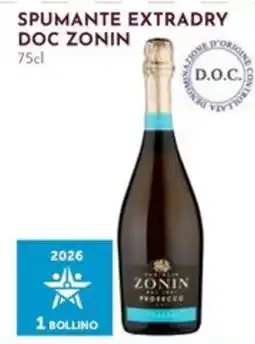 Pan Spumante extradry doc zonin offerta