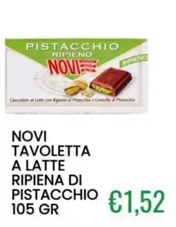 Sugros Novi Tavoletta a latte ripiena di pistacchio offerta