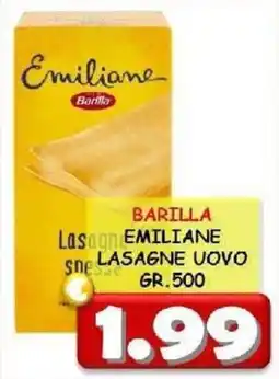 MercADone Barilla Lasagne Uovo Emiliane offerta