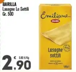 Punto é market Barilla Lasagne Le Sottili offerta