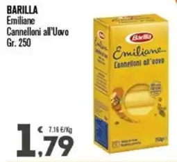 Punto é market Barilla Emiliane Cannelloni all'uovo offerta