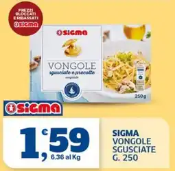 Sigma Sigma vongole sgusciate e precotte offerta
