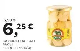 Poli Carciofi tagliati Paoli offerta