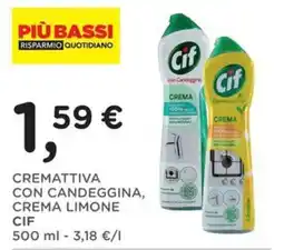 Poli Cremattiva con candeggina, crema limone Cif offerta