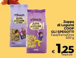 Ipercoop Radenza Zuppa di Legumi Gli Spesotti offerta