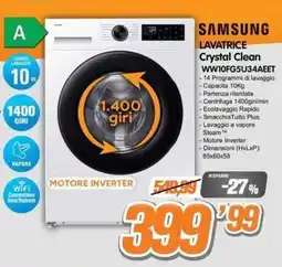 Golino Service Samsung lavatrice Crystal Clean offerta
