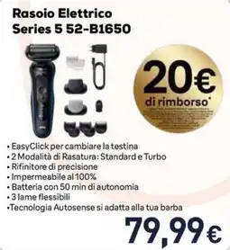 Unieuro Rasoio Elettrico Series 5 52-B1650 offerta
