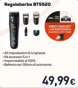 Unieuro Regolabarba Braun BT5520 offerta