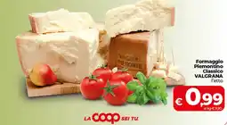 Coop Radenza Formaggio Piemontino Classico Valgrana offerta