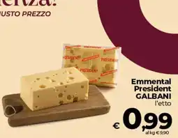 Coop Radenza Emmental President GALBANI offerta
