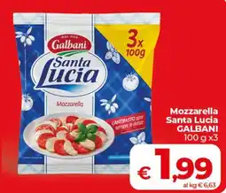 Coop Radenza Mozzarella Santa Lucia Galbani offerta