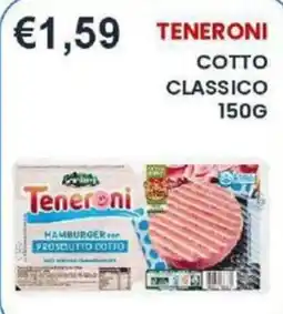 Caramico Teneroni hamburger con prosciutto cotto offerta