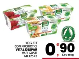 Despar Sicilia Yogurt con probiotici Vital Despar offerta