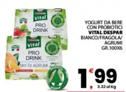 Despar Sicilia Yogurt da bere con probiotici Vital Despar offerta