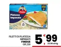 Despar Sicilia Filetti di platessa impanati Findus offerta