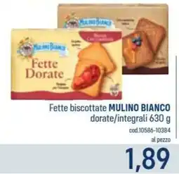 Talento Professional Store Fette biscottate Mulino Bianco dorate/integrali offerta