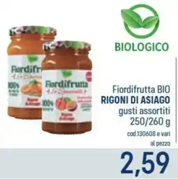 Talento Professional Store Fiordifrutta Bio Rigoni di Asiago offerta