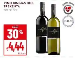Pan Vino Bingias DOC Trexenta offerta