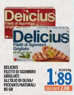 Gruppo Pascar Delicius filetti di sgombro grigliato all'olio di oliva offerta
