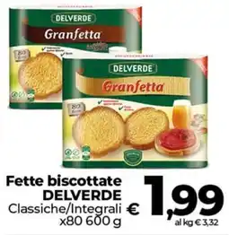 Ipercoop Radenza Fette biscottate Delverde offerta