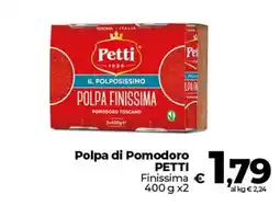 Ipercoop Radenza Polpa di Pomodoro Petti Finissima offerta